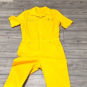 Yellow one-piece coverall, Size M